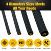 118 Inch Braided Wire Loom Cable Management, Self-Wrap Cord Protectors from Pets No Chew,Black Cord Cover Hide Computer Cords On Desk, (1"-10ft) view 3