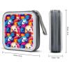 GAPWJNK Colorful Hedgehog CD Storage Case 40 Capacity DVD Case Holders Disc Wallet Bag for Home Office Travel Car view 2