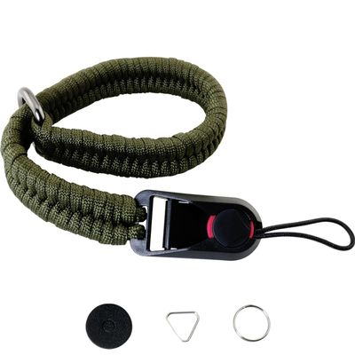 ZCZQC DSLR Camera Quick Release Wrist Strap Adjustable Braided Lanyard 11.81In Length 42G Weight Wrist Strap With Safer Connector Adapter Ring Military Green For Mirrorless Cameras And Video Cameras