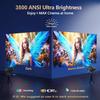 [3500 ANSI/ Official Apps/65W Audio] Outdoor 4K Projector with WiFi and Bluetooth, Auto Focus, Auto Keystone Smart Projector Support DoIby Audio, 2026 Upgrade GO2 Short Throw Projector with 360Stand view 2