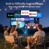 [3500 ANSI/ Official Apps/65W Audio] Outdoor 4K Projector with WiFi and Bluetooth, Auto Focus, Auto Keystone Smart Projector Support DoIby Audio, 2026 Upgrade GO2 Short Throw Projector with 360Stand view 4