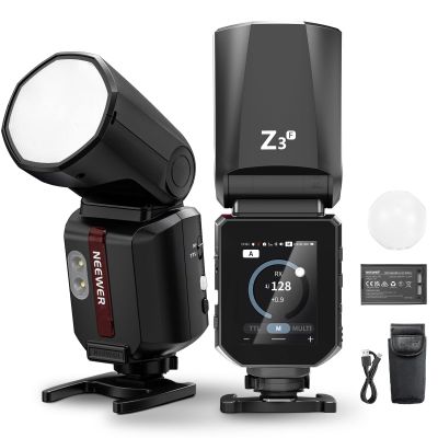 NEEWER 100Ws 2.4G TTL Hot Shoe Flash Speedlite Compatible with Fujifilm Cameras, Touch Screen, 1/8000s HSS, 2 Modeling Lamps, TTL/M Toggle, 3000mAh/500 Full Power Flash Studio Photography Light, Z3-F