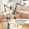 Whltzf Camera Arm Stand Adjustable Overhead Phone Stand with Rings Light for Art Baking Live Broadcasts LED Phone Live Streaming Fill Light with Flexible Robotic Arm view 2