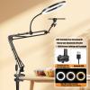 Whltzf Camera Arm Stand Adjustable Overhead Phone Stand with Rings Light for Art Baking Live Broadcasts LED Phone Live Streaming Fill Light with Flexible Robotic Arm view 3