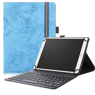 Neezee for 2-in-1 Tablet Case with Keyboard for TCL NXTPAPER 11 Gen 2, 10.1-inch Universal Slim Protective Folio Cover (Sky Blue, TCL NXTPAPER 11 Gen 2)