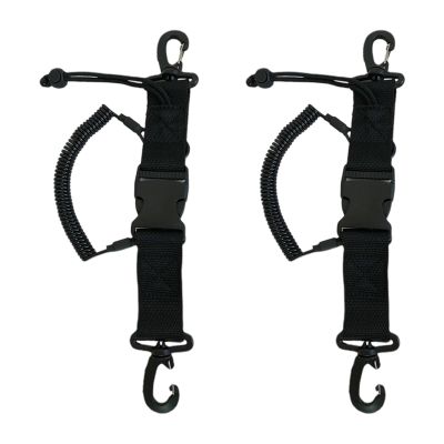 RSHuiOUXX Durability Diving Lanyard with Quickly Release Buckles Spring Coils Tethers for Underwater Camera Diving Light