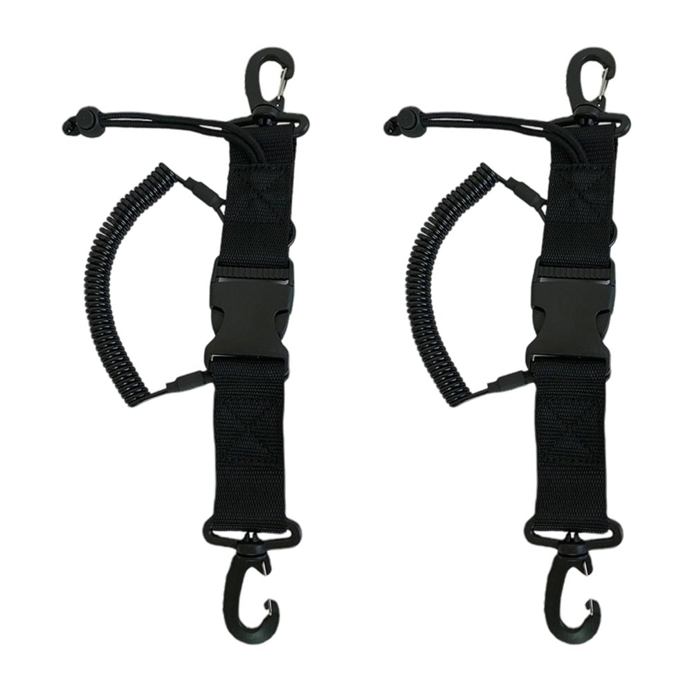 RSHuiOUXX Durability Diving Lanyard with Quickly Release Buckles Spring Coils Tethers for Underwater Camera Diving Light
