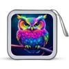 GAPWJNK Owl CD Storage Case 40 Capacity DVD Case Holders Disc Wallet Bag for Home Office Travel Car view 3