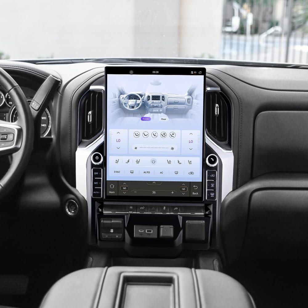 16.2" Android 15 Car Radio for Chevrolet Silverado GMC Sierra 2019-2023 Stereo Upgrade Tesla Style Dash IPS Touch Screen GPS Navigation Head Unit Audio Multimedia Player Wireless Carplay (8-256GB)