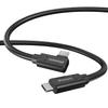 phoossno USB C Fiber Optic cable16.4ft Right, bidirectional 10Gbps Transmission&60W Fast Charging, Military Grade Type-C Fiber Optic Cable Compatible with Cameras, VR &AR, laptops and Mobile Phones view 1