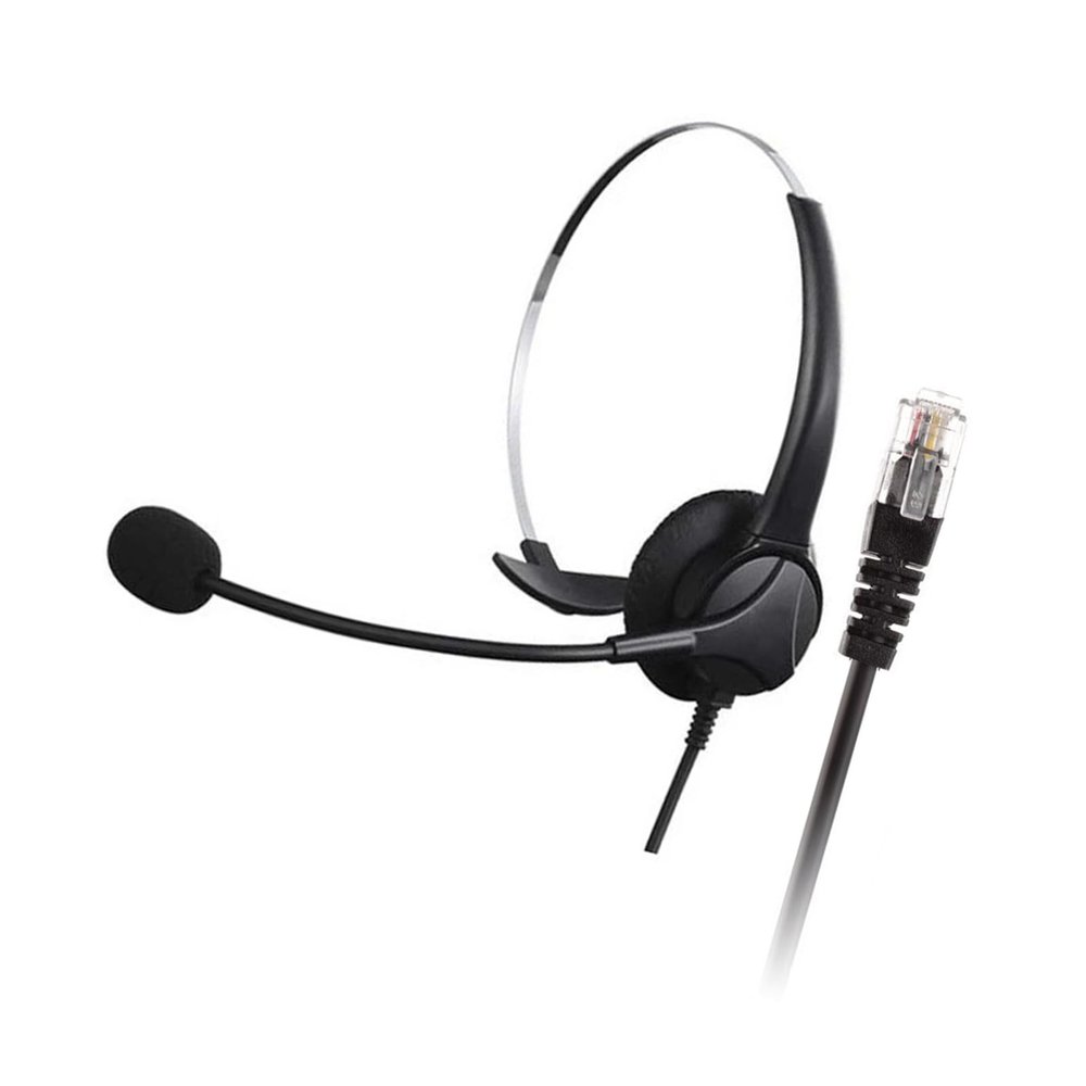 RSHuiOUXX Professional RJ9 Headsets with Two Noise Cancelling Technology and 330 Rotatable Ear Cushions for Call Centers