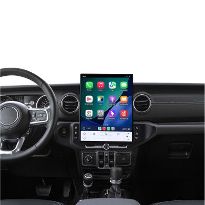 16.2" Android 15 Car Radio for Jeep Wrangler 2018-2022 Stereo Upgrade Tesla Style Dash IPS Touch Screen GPS Navigation Head Unit Audio Multimedia Player Wireless Carplay (12-256GB)