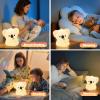 Gefaxi Squishy Koala Night Light with RGB Mode Cute Cuddly Koala Light 3 Brightness Adjustable Nursery Breastfeeding Nightlight Rechargeable Silicone Touch Bedside Animal Lamp for Bedroom Dorm Decor view 2