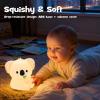 Gefaxi Squishy Koala Night Light with RGB Mode Cute Cuddly Koala Light 3 Brightness Adjustable Nursery Breastfeeding Nightlight Rechargeable Silicone Touch Bedside Animal Lamp for Bedroom Dorm Decor view 4
