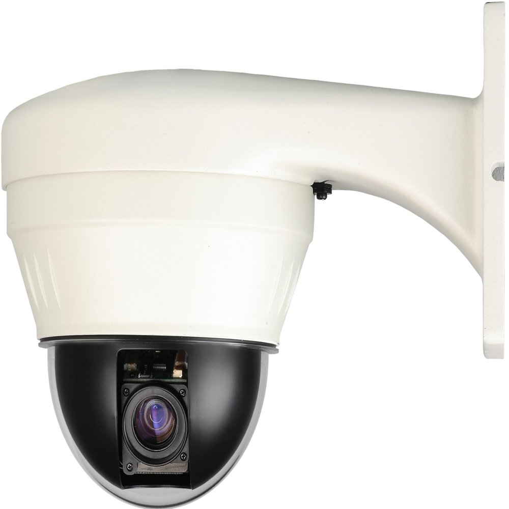 CATHWEIR Professional PTZ Dome Security Camera, MINI High Speed Surveillance Camera with Wall Mount, White