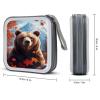 GAPWJNK Bear Autumn Landscape CD Storage Case 40 Capacity DVD Case Holders Disc Wallet Bag for Home Office Travel Car view 2