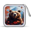 GAPWJNK Bear Autumn Landscape CD Storage Case 40 Capacity DVD Case Holders Disc Wallet Bag for Home Office Travel Car view 3