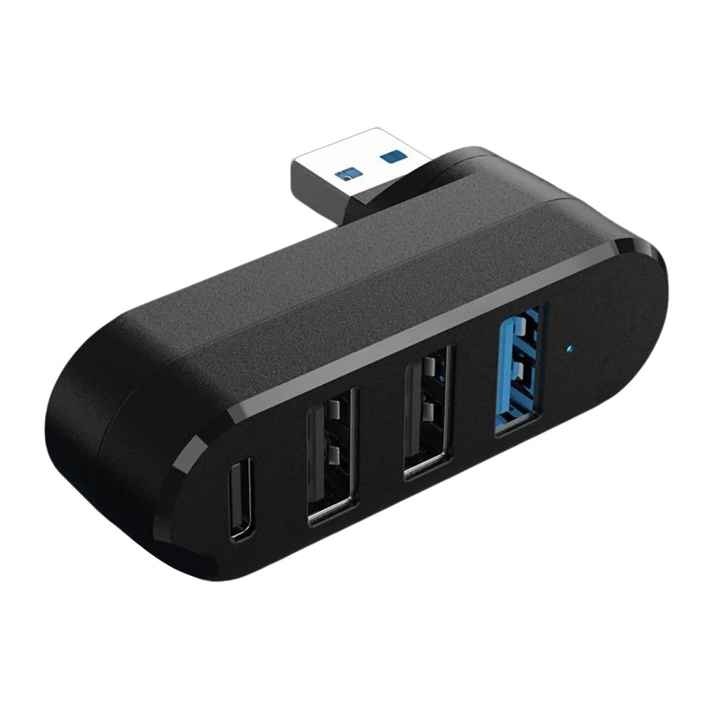 4 Port USB3.0 Hubs 180 Degree Rotatable USB Splitter with 3 1 C Powered Data Extender for Laptop Portable USB Dock