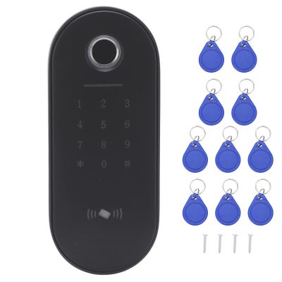 Access Control System Fingerprint Password IC Card Entry Home Office Aluminum Alloy 13.56Mhz