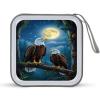 GAPWJNK Eagle Moon Forest CD Storage Case 40 Capacity DVD Case Holders Disc Wallet Bag for Home Office Travel Car view 3