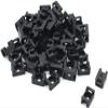 (100 Of Pack) Black 4.5mm Cable Tie Mount Base Saddle Type Mount Screw Wire Bundle Base Holder Width Cable Large Size 0.6 inch view 1