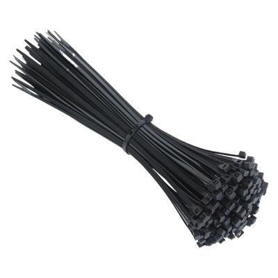100 PCS Self-locking Plastic Nylon Tie Black Fastening Strap Cable-Tie-Set Cable Zip Tie Fastening Ring Zip Wraps Strap Tie(5x400(black) 100pcs)