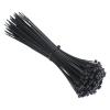 100 PCS Self-locking Plastic Nylon Tie Black Fastening Strap Cable-Tie-Set Cable Zip Tie Fastening Ring Zip Wraps Strap Tie(5x400(black) 100pcs) view 1
