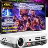 Boss S7 4K Projector | 7000 Lumens Smart Projector with Wi-Fi & Bluetooth | 3D HDR10 Home Theater | 60300" Display | Portable Outdoor Movie Projector | Free 60" Screen & Ceiling Mount Included view 2
