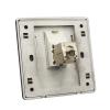 THKFMSRC Single Port Black CAT7 RJ45 Wall Plate 86x86mm with CAT.7 CAT6A Socket(CAT7) view 1