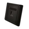 THKFMSRC Single Port Black CAT7 RJ45 Wall Plate 86x86mm with CAT.7 CAT6A Socket(CAT7) view 3