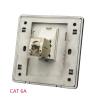 THKFMSRC Single Port Black CAT7 RJ45 Wall Plate 86x86mm with CAT.7 CAT6A Socket(CAT7) view 4