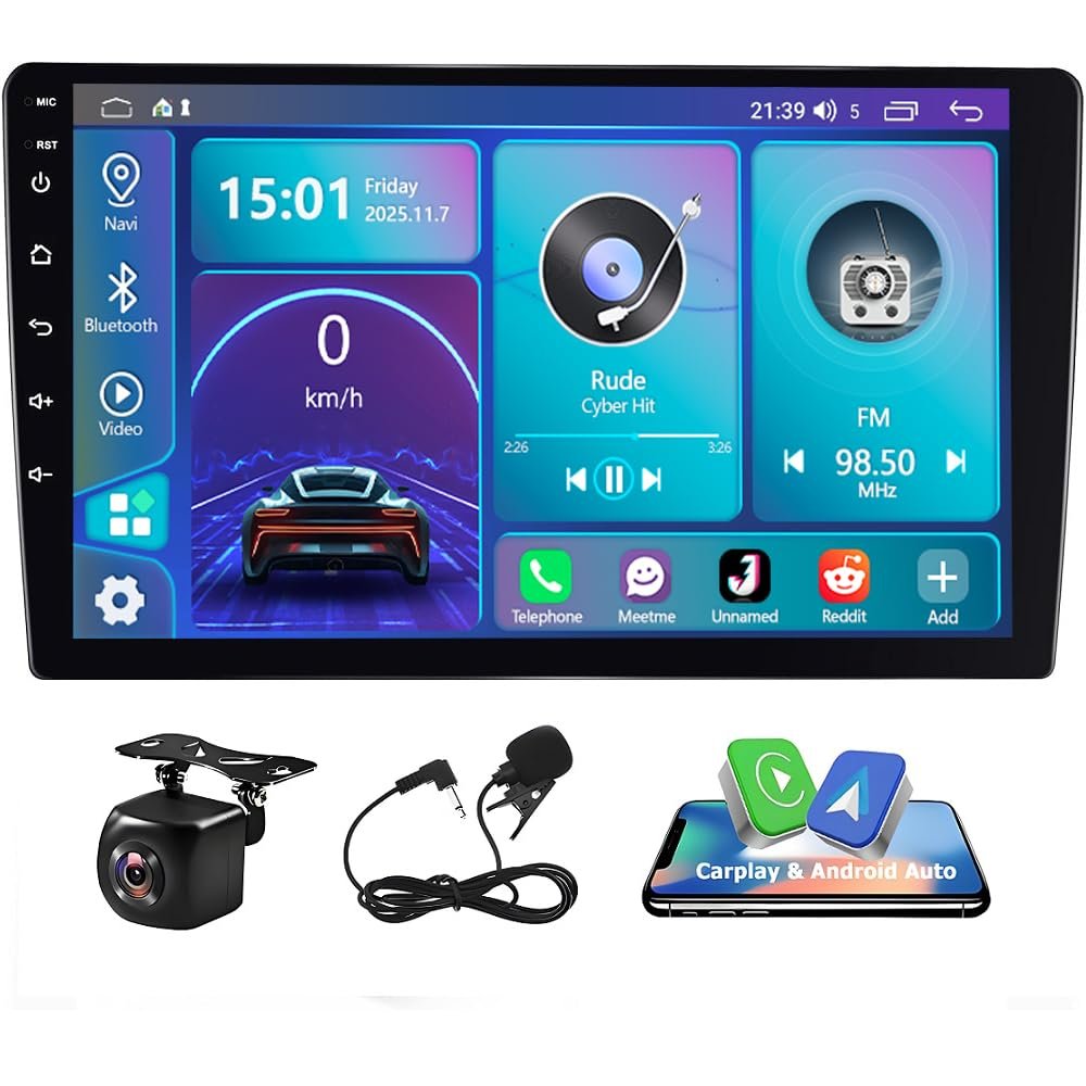 10.1" Touchscreen Android 15 Car Stereo for Toyota Scion xB 2008-2015 Car Radio w/Carplay & Android Auto 4G+64G GPS Navigation Head Unit Car Audio Receivers w/Bluetooth WiFi FM/RDS Backup Camera SWC