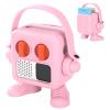 OURHZTB Multi-Function Cartoon Case Compatible with Yoto Mini Player, Plastic Protective Sleeve Case with Card Holder & Handle for Yoto Mini Audio Player Accessories (Pink) view 1