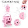 OURHZTB Multi-Function Cartoon Case Compatible with Yoto Mini Player, Plastic Protective Sleeve Case with Card Holder & Handle for Yoto Mini Audio Player Accessories (Pink) view 2