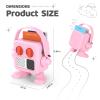 OURHZTB Multi-Function Cartoon Case Compatible with Yoto Mini Player, Plastic Protective Sleeve Case with Card Holder & Handle for Yoto Mini Audio Player Accessories (Pink) view 3