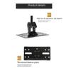 Yaregelun Universal Adjustable Speaker Wall Mount Holders 2Pcs for Surround Sound Suitable for Study Room, Bedroom, Hotel Indoor view 3