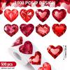 Containlol 1000 Pcs Stickers 2 Rolls 1.5" Self Adhesive, Heart view 3