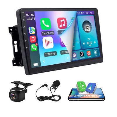 10" Double Din Car Stereo for Dodge Nitro 2007-2012 Car Radio Receiver 2G+64G Android 15 GPS Navigation Head Unit w/Wireless Carplay & Android Auto Bluetooth WiFi FM/RDS Backup Camera Mirror Link SWC