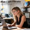 AI Smart Bluetooth Glasses for Men and Women with Chat GPT, Translation Glasses with 115 Languages and Rimless Blue Light Blocking Lens, Hands-Free Calls, Indoor Protection for Iphone Android Music view 3