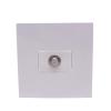 1-Port F-Type Coaxial Cable TV Wall Plate DTV Socket (White) 86x86mm view 1