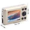 FAUOSWUK HD Digital Video Camera Camcorder, Mini Digital Camera, 5MP 720P HD Video Camera with 16X Zoom 2.4in LCD Screen, for Outdoor Travel Vlogging (Gold) view 4