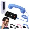 Retro Phone Handset for iPhone, 2026 New Retro Phone Handset for Mobile Phone, Tablet, Laptop, Headset with Comfortable Call, with Answer Button, Suitable for Elderly Parent (Blue, 3.5mm) view 1
