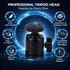 Camera Mount Tripod Head Adapter, 360 Degree Swivel Ball Mount, 1 / 4in Screw for SLR Mirrorless Camera - Durable Aluminum Alloy, Easy 360 Adjustment, Portable Photography Acces view 4