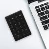 Brrnoo Wireless Number Pads, Numeric Keypad Numpad 22 Keys PortableBluetooth 5.0 Financial Accounting Number Keyboard Extensions 10 Key for Laptop, PC, Desktop, Notebook (Black) view 3