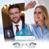 AI Smart Glasses for Men & WomenSpring-hinged Bluetooth 6.0 Smart Glasses with 164 Languages (Real-Time Translation), Photochromic LensFree AppRimless AI Translator Glasses for Work/Travel (Black view 2