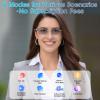 AI Smart Glasses for Men & WomenSpring-hinged Bluetooth 6.0 Smart Glasses with 164 Languages (Real-Time Translation), Photochromic LensFree AppRimless AI Translator Glasses for Work/Travel (Black view 4