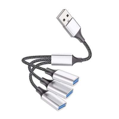 BESPORTBLE USB Cable Splitter Male to Female USB Port Adapter for Laptop Computer Tower Flash Drive Keyboard Card Reader Hard Disk Printer Camera Portable Multi-Port Hub with Fast Data