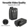 Juqrelith 4K Body Camera with Audio and Video Recording, IR Night Vision, Built - in 64GB Memory - Motion Detection, Loop Recording, Ideal for and Personal Use view 2