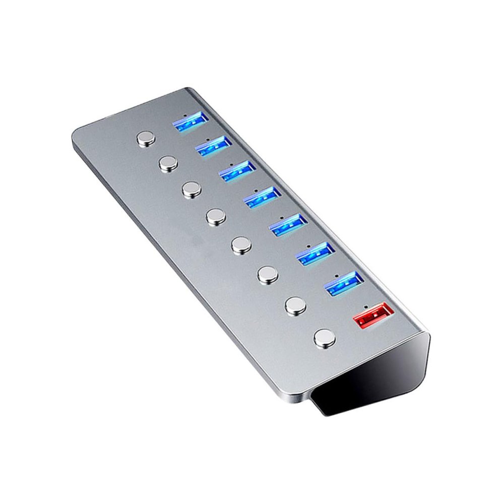 BESPORTBLE Port USB Hub with Charging Port Independent Switches USB Expander for Data Transfer and Simultaneous Charging Compact and Portable for Laptop and Business Travel
