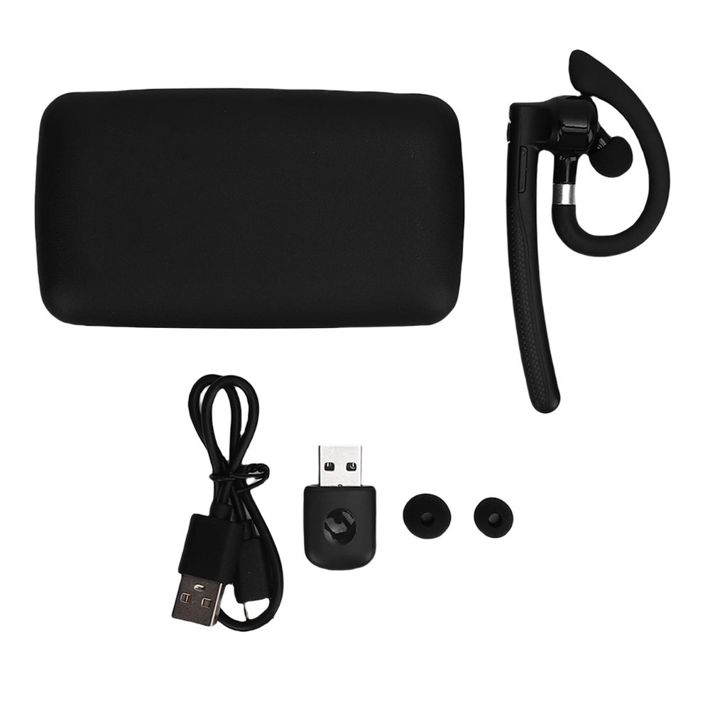 FAUOSWUK BT Headset Truck Headphone Wireless BT 5.4 Single Ear Earpiece with Dual Mic Noise Cancelling 36Hrs Talk Time, for Trucker Driver nan